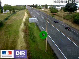 Webcam à Mably, à proximité de Roanne en direction de Moulins sur la N7