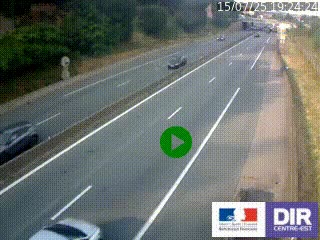 Caméra autoroutière sur l'A47 à hauteur de Givors, a proximité de Lyon. La webcam est orientée vers Lyon