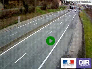 Caméra autoroutière sur l'A47 à hauteur de Givors, a proximité de Lyon. La webcam est orientée vers Lyon