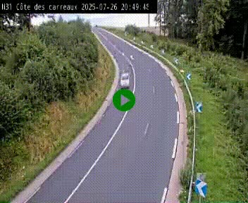 Webcam en haut de la Côte des Carreaux sur la N31 à Avesnes-en-Bray. Vue orientée vers Rouen