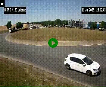 Webcam en périphérie de Chartres sur la N123, à hauteur de Luisant. Vue orientée vers Chartres