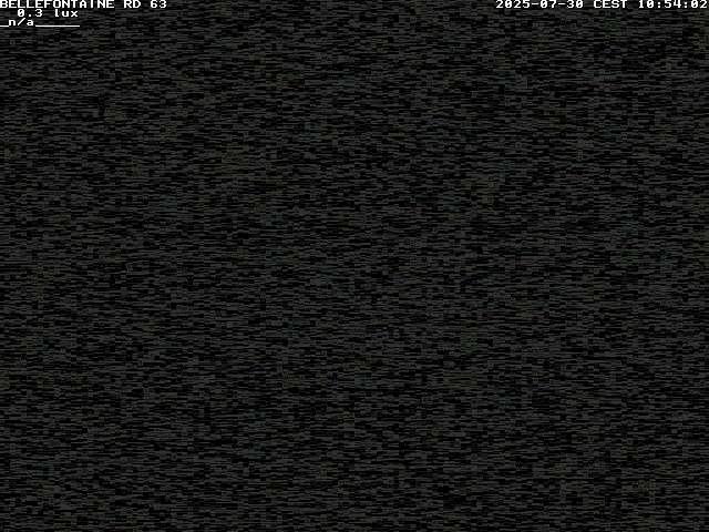 Webcam à Bellefontaine dans les Vosges à 552 mètres d'altitude sur la D63, à la jonction avec la D20A
