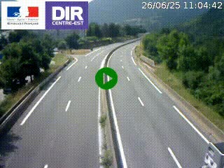Caméra sur la Nationale 90 (N90) à La Léchère, en direction et à proximité d'Albertville
