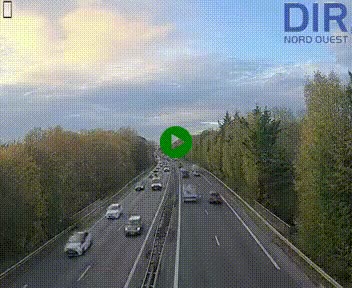 Webcam sur le périphérique de Caen (N814) à l'est de la ville, à Mondeville hauteur de la sortie 2, Presqu'île-Rives de l'Orne, au bout de l'autoroute A13