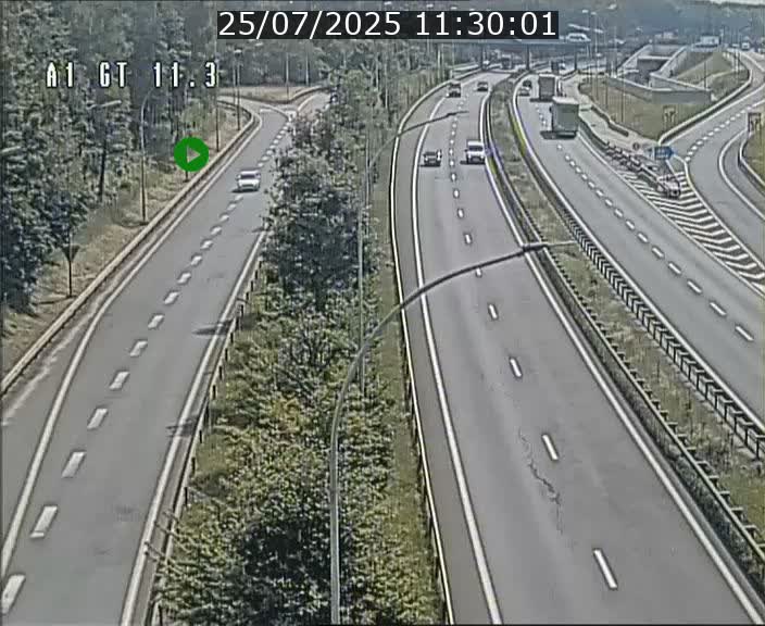 Traffic live webcam Luxembourg Senningerberg - A1 direction Allemagne - BK 11.3