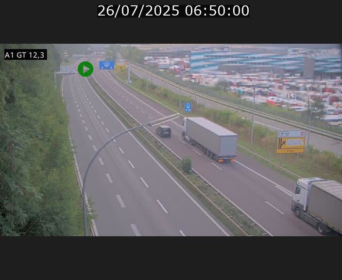 Traffic live webcam Luxembourg Senningerberg - A1 direction Allemagne - BK 12.3
