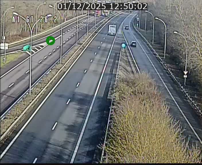 Traffic live webcam Luxembourg Grevenmacher - A1 direction Allemagne - BK 26.2
