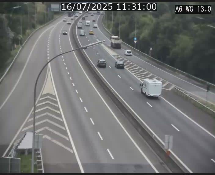 Traffic live webcam Luxembourg Mamer - A6 - BK 13 - direction Luxembourg/France/Allemagne