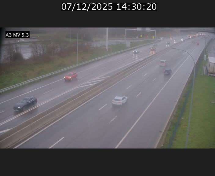 Webcam à l'Aire de Berchem au Luxembourg sur l'A3. Vue orientée vers la France
