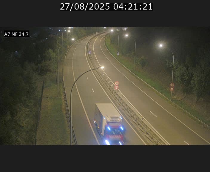 Caméra trafic Luxembourg - A7, Schieren direction Mersch