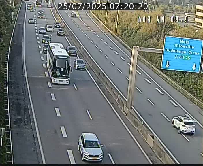 Webcam Autoroute à la Croix de Bettembourg - A3 - BK 9.9 - direction France