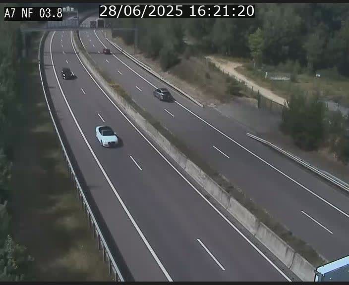 Webcam autoroute A7 au Luxembourg à la sortie du Tunnel Stafelter vers le Nord