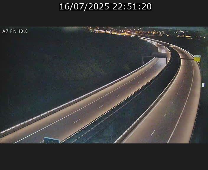 Caméra trafic Luxembourg - A7, Tunnel Gousselerbierg, sortie sud, direction rond-point Lorentzweiler (BK 10.8)