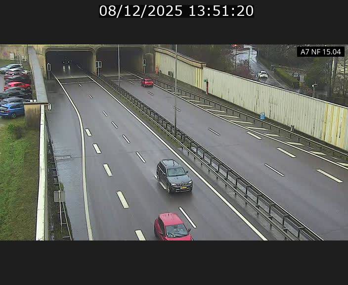 Caméra trafic Luxembourg - A7, Tunnel Mersch, entrée sud, direction Ettelbruck