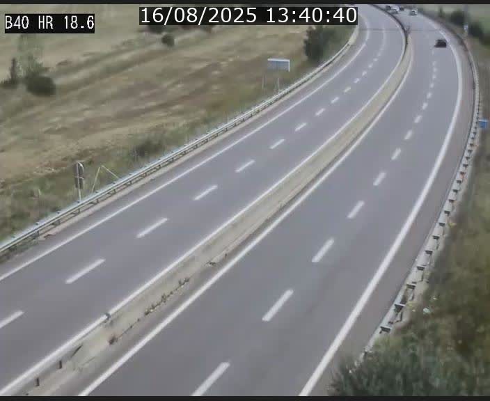 Webcam sur la route de liaison entre Micheville et Esch-Belval à la frontière entre le Luxembourg et la France. Vue orientée vers la Lorraine.