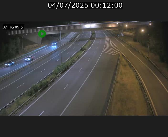 Traffic live webcam Luxembourg Jonction Grünewald - A1 direction Luxembourg-ville - BK 9.5