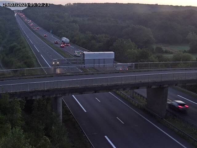 Caméra autoroute France - A31, Zoufftgen direction Luxembourg-ville, à la frontière entre la France et le Luxembourg