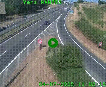 Webcam N147 au nord de Poitiers et à la jonction avec la A10