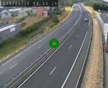 Caméra autoroute A75 à hauteur du col du rocher blanc en direction de Montpellier