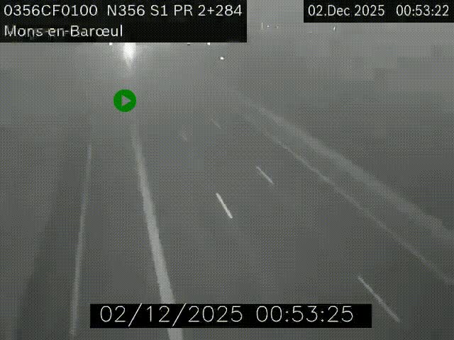 Webcam à l'entrée de Lille en direction du périphérique, à proximité de Mons-en-Baroeul sur la N356