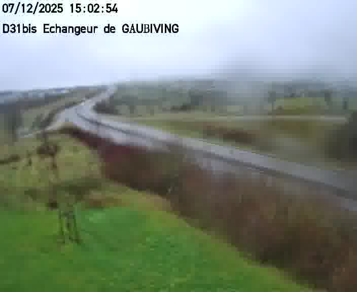 Dispositif d’observation sur D31bis (France) à Gaubiving, en direction de Sarreguemines, offrant une visualisation fiable des conditions de circulation.