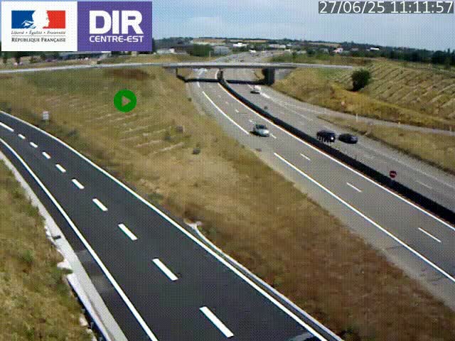 Webcam sur le contournement de Valence, sur la Nationale 7, caméra orientée vers Lyon