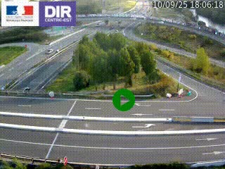 Webcam traffic à Grenoble-sud sur l'autoroute A480. Vue orientée vers l'entrée et la sortie de Grenoble
