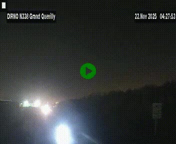 Webcam routière sur N338 à hauteur de Grand-Quevilly en périphérie de Rouen. Vue orientée vers Rouen