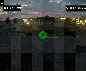 Webcam en périphérie de Chartres sur la N123, à hauteur de Luisant. Vue orientée vers Chartres
