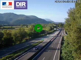 Caméra trafic à Meylan sur la Rocade-Sud de Grenoble en direction d'Aix-en-Provence