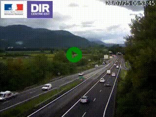 Caméra trafic à Meylan sur la Rocade-Sud de Grenoble en direction d'Aix-en-Provence