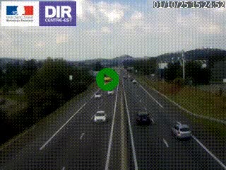 Caméra autoroute à Saint-Etienne (Les Littes) à hauteur du Ikea Saint-Etienne sur l'A72 en direction de Roanne