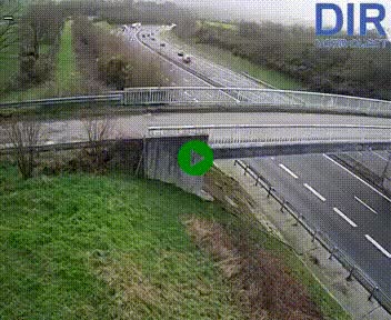 Webcam sur A84 à hauteur de Pont-Farcy, au niveau du pont autoroutier sur la Vire, au sud de Saint-Lô