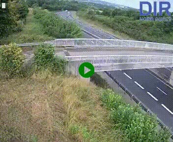 Webcam sur A84 à hauteur de Pont-Farcy, au niveau du pont autoroutier sur la Vire, au sud de Saint-Lô