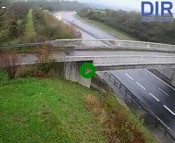 Webcam sur A84 à hauteur de Pont-Farcy, au niveau du pont autoroutier sur la Vire, au sud de Saint-Lô