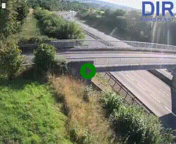 Webcam sur A84 à hauteur de Pont-Farcy, au niveau du pont autoroutier sur la Vire, au sud de Saint-Lô