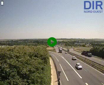 Webcam au début de l'A84 sur le périphérique Ouest de Caen (N814) à hauteur de la sortie 9, Porte de Bretagne