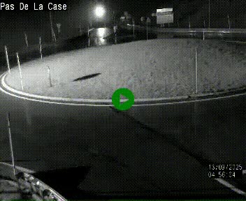 Webcam sur la N22 au niveau du poste frontière entre la France et Andorre à proximité de Pas de la Case à plus de 2000 mètres d'altitude