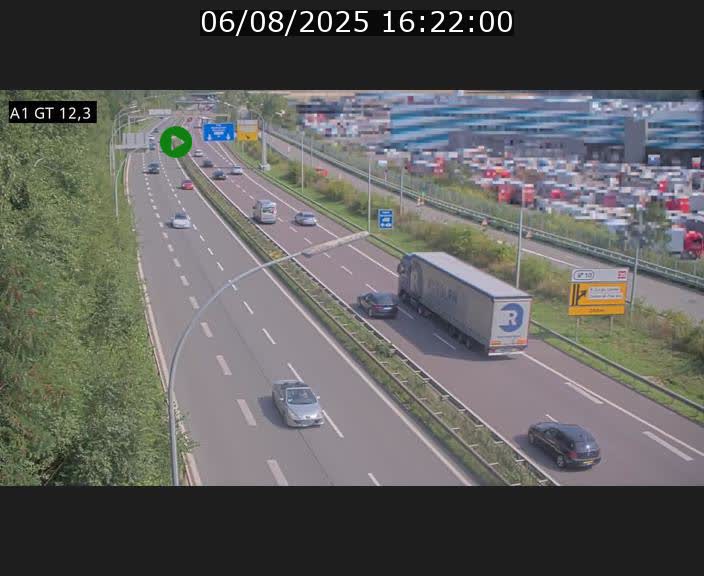 Traffic live webcam Luxembourg Senningerberg - A1 direction Allemagne - BK 12.3