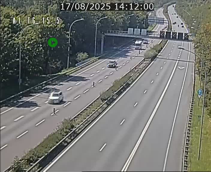 Traffic live webcam Luxembourg Munsbach - A1 direction Luxembourg - BK 15.5