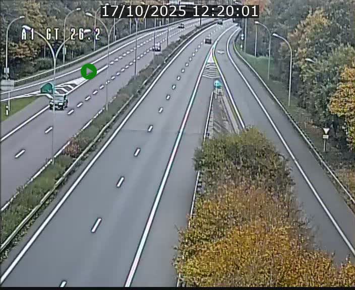 Traffic live webcam Luxembourg Grevenmacher - A1 direction Allemagne - BK 26.2