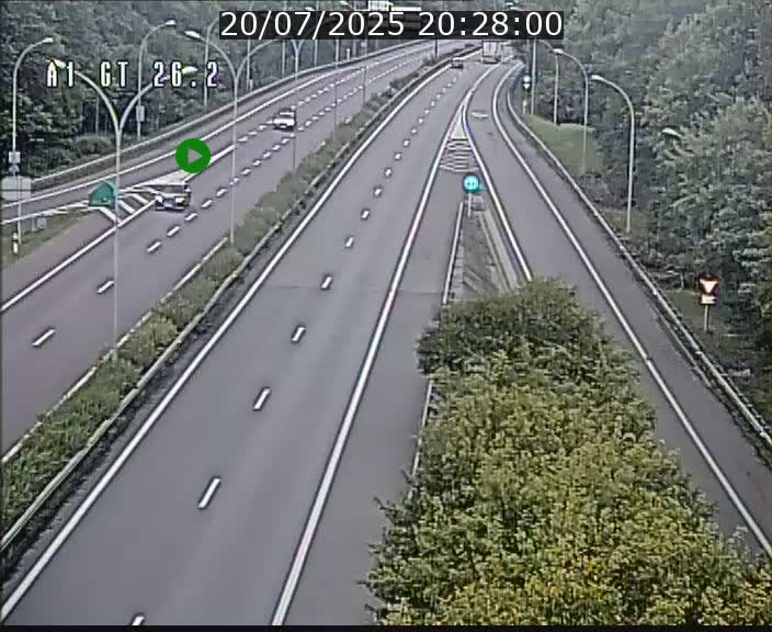 Traffic live webcam Luxembourg Grevenmacher - A1 direction Allemagne - BK 26.2