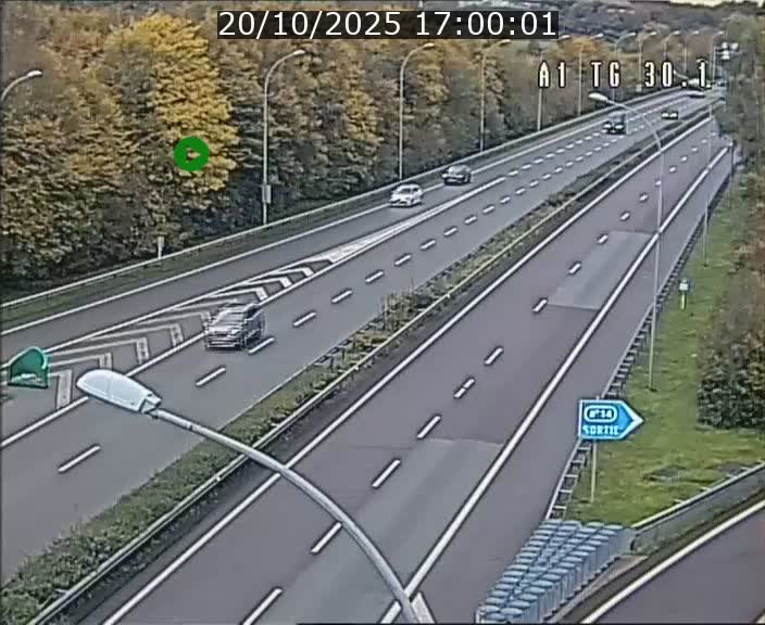 Traffic live webcam Luxembourg Grevenmacher - A1 direction Luxembourg - BK 30.1