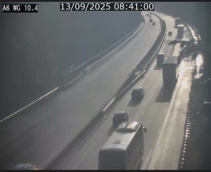 Traffic live webcam Luxembourg Mamer - A6 - BK 10.4 - direction Luxembourg/France/Allemagne