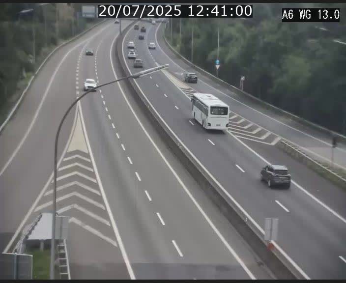 Traffic live webcam Luxembourg Mamer - A6 - BK 13 - direction Luxembourg/France/Allemagne