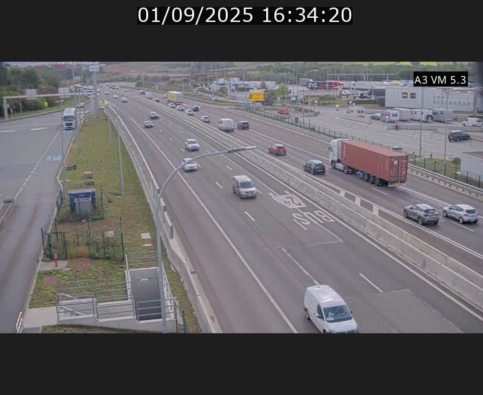 Traffic live webcam Luxembourg Aire de Berchem - A3 - BK 5 - direction France