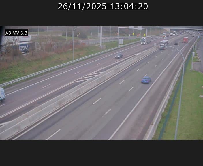 Webcam à l'Aire de Berchem au Luxembourg sur l'A3. Vue orientée vers la France