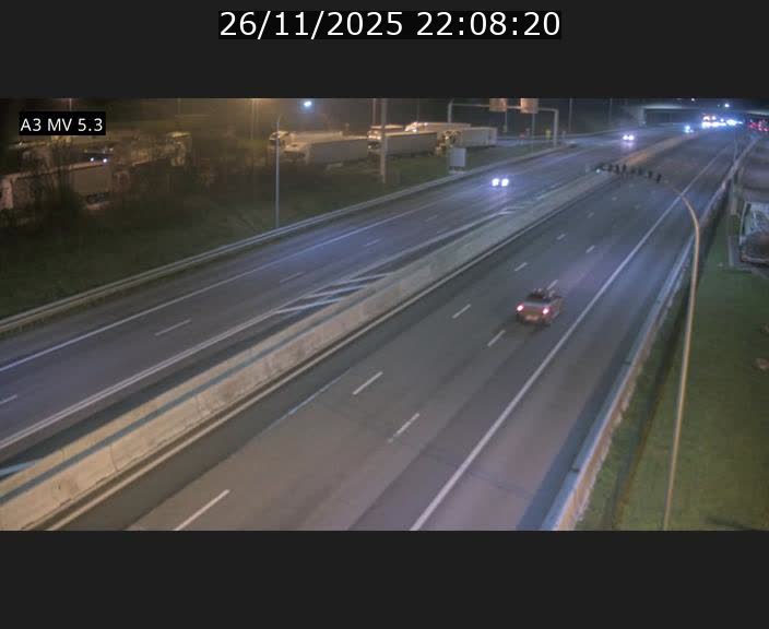 Webcam à l'Aire de Berchem au Luxembourg sur l'A3. Vue orientée vers la France