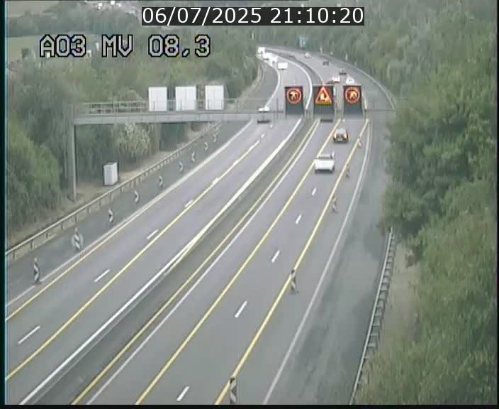 Webcam Autoroute après la Croix de Bettembourg en direction de Luxembourg sur l'A3