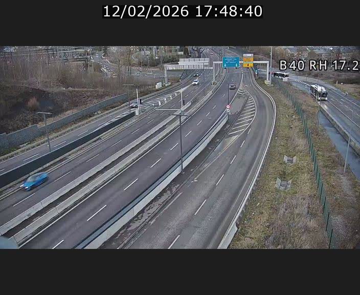 Webcam sur le contournement d'Esch Belval à hauteur de la sortie Université de Luxembourg. Vue orientée vers Luxembourg
